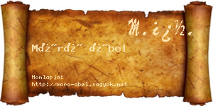 Móró Ábel névjegykártya