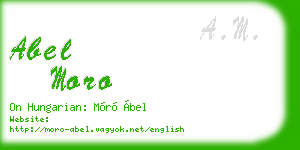 abel moro business card